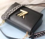Louis Vuitton Epi Leather Twist MM Handbag In Black With Embroidered Strap - Image 5