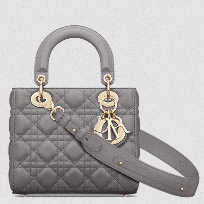 16C2663A-787E-6095-69E6-1F0986BC1CC3.jpg Dior Small Lady Dior My ABCDior Bag Fake in Steel Grey - Image 1