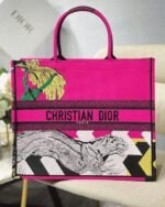 Dior Large Book Tote Bag Imitation in Toile de Jouy Zoom Pop Embroidery - Image 4