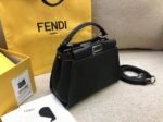 Top Quality Replica Fendi Peekaboo Mini Selleria Bag In Black Romano Leather - Image 4