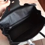 Black Imitation Luxury Hermes Birkin 30cm Purse - Image 6