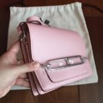 Rose dragee replica Hermes Mini Sac Roulis handbag - Image 5
