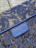 Dior Large Book Tote Bag Replica in Blue Brocart Denim-Effect Embroidery - Image 7
