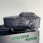 Fake Bottega Veneta Small Backpack Dark Blue - Image 3