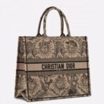 Dior Large Book Tote Bag Replica in Beige Toile de Jouy Soleil Embroidery