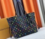 Louis Vuitton X TM Multicolored Neverfull MM In Black - Image 4