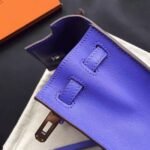 Blue Swift Leather Replica Hermes Kelly Danse Shoulder Bag - Image 4