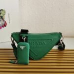 Prada Triangle Shoulder Bag Knockoff in Green - Image 6