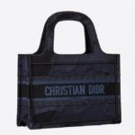 Dior Mini Book Tote Bag Replica in Blue Camouflage