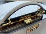 Grey Calfskin Fendi Peekaboo ISeeU Small Imitation Bag - Image 2
