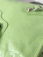 Knockoff Balenciaga Le City Small Bag Green Arena Lambskin - Image 3