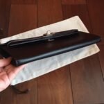 Black Swift Fake Hermes Kelly Cut Clutch Elegant Clutch - Image 6