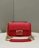 Top Quality Knockoff Fendi Baguette Chain Midi Bag In Red - Image 2
