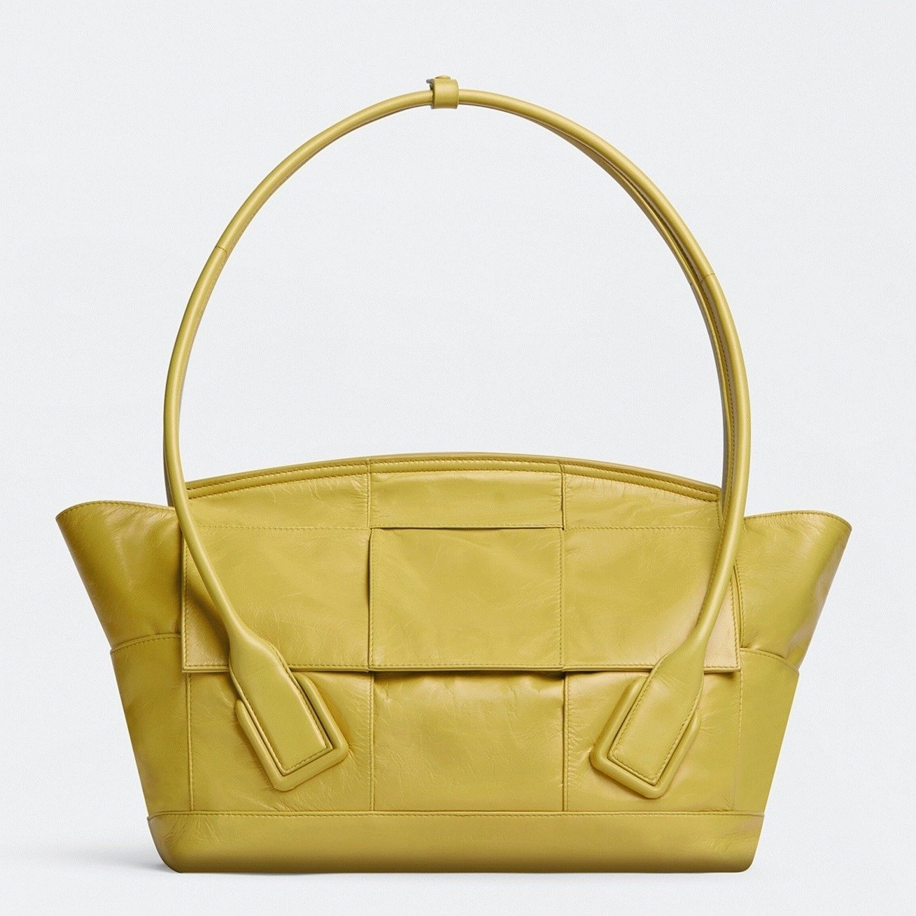 194AFBD7-AA20-D2C1-0E24-63A4B614E8C2.jpg Top Quality Fake Bottega Veneta Arco Medium Bag In Yellow Intrecciato Leather - Image 1
