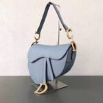 Dior Saddle Bag Knockoff in Sky Blue Grained Calfskin - Image 2