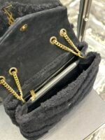LOULOU SMALL CHAIN BAG IN QUILTED “Y” LEATHER, SATIN AND SEQUINS - Image 3