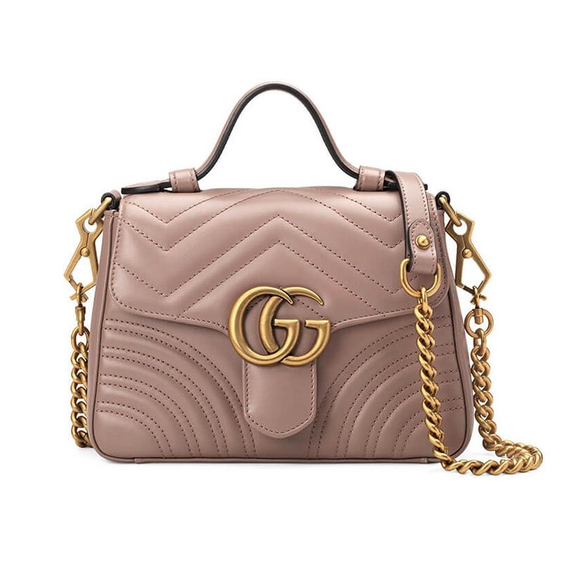 19F1928E-3771-CE2C-1FA6-76853D9EC312.jpg Gucci GG Marmont Mini Top Handle Bag - Image 1