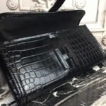Blue electric crocodile leather replica Hermes Jige Elan clutch bag - Image 2