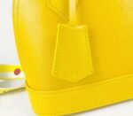 Louis Vuitton Epi Leather Alma BB Handbag In Cedrat Yellow With Jacquard Strap - Image 10