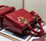 Dior Lady Dior Medium Bag Fake in Red - Image 9