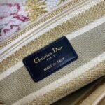 Dior Lady D-Lite Medium Bag Replica in Hibiscus Metallic Thread Embroidery - Image 4