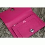 Purple knockoff designer Hermes Dogon combine wallet - Image 7