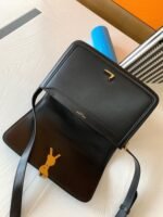 Fake Saint Laurent Medium Solferino Bag Black Calfskin - Image 11
