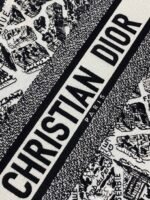 Dior Large Book Tote Bag Knockoff in White Plan de Paris Embroidery - Image 6