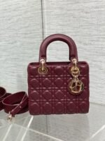 Dior Small Lady Dior My ABCDior Bag Fake in Burgundy - Image 3