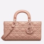 Dior Lady D-Joy Medium Bag Faux in Nude Calfskin with Diamond Motif