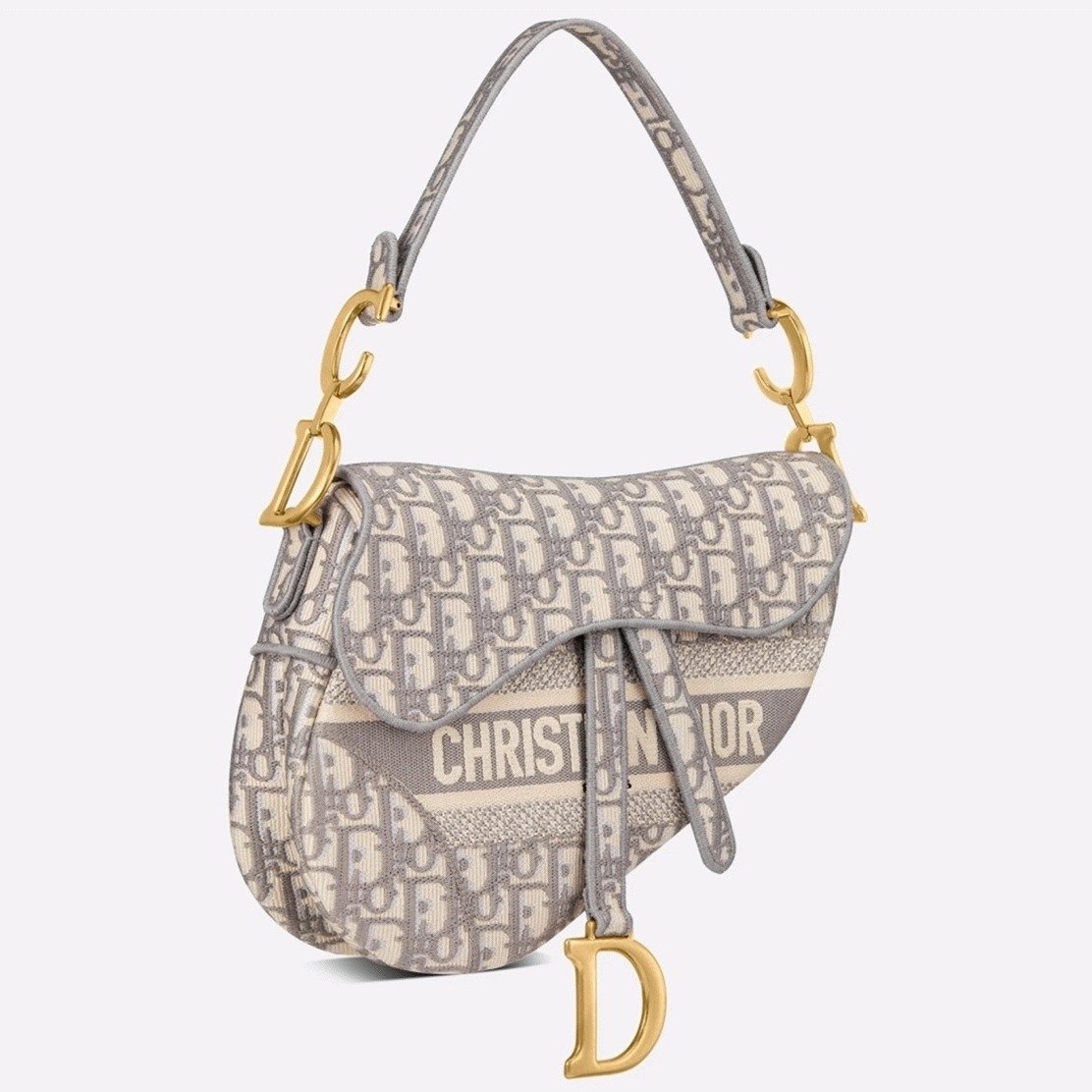 1AB0890B-9DFD-64E1-485D-9723AA1515AE.jpg Dior Saddle Bag Knockoff in Grey Dior Oblique Embroidery - Image 1