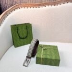 Square G reversible leather belt - Image 3