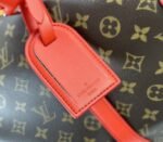Louis Vuitton Monogram Macassar Canvas Keepall Bandouliere 50 In Red - Image 8