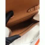 Brown perfect fake Hermes Clic wallet with strap - Image 3
