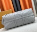 Louis Vuitton Monogram Shadow Leather Keepall Bandouliere 50 With Leather Strap In Anthracite Gray - Image 5