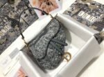 Dior Saddle Bag Faux in Grey Toile de Jouy Reverse Jacquard - Image 6