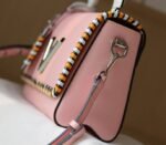 Louis Vuitton Epi Leather Twist MM Bag In Rose Bellerin Pink With Braided Edges Flap - Image 7