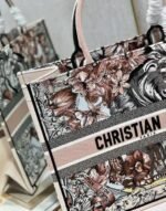 Dior Large Book Tote Bag Faux in Multicolor La Force Embroidery - Image 4