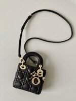 Dior Lady Dior Micro Bag Fake in Black Cannage Lambskin - Image 8