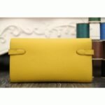 Yellow replica Hermes Kelly Longue wallet - Image 8