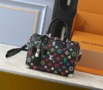 LV X TM Multicolored Speedy Bandouliere 25 In Black
