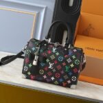 LV X TM Multicolored Speedy Bandouliere 25 In Black