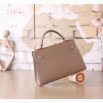 Etoupe Epsom Replica Hermes Kelly 20cm Elegant Tote - Image 5
