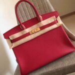 Budget Red Hermes Birkin 30cm Fake Bag