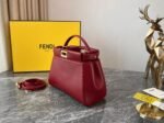 Top Quality Knockoff Fendi Peekaboo Mini Bag In Red Nappa Leather - Image 10
