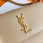 Fake Saint Laurent Sunset Medium Chain Bag Beige Calfskin - Image 5