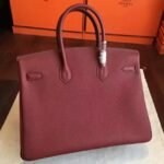Bordeaux Color Top Designer-Inspired Hermes Birkin 35CM Fake - Image 5