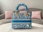 Dior Lady D-Lite Medium Bag Replica in Blue Toile de Jouy Canvas - Image 8