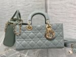 Dior Lady D-Joy Medium Bag Fake in Grey Patent Cannage Calfskin - Image 5
