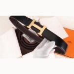 Chocolate clemence fake Hermes H belt buckle - Image 3